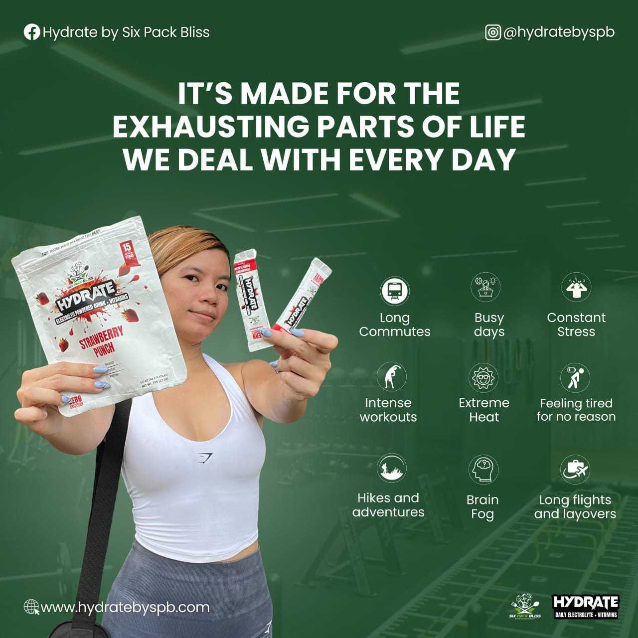 Hydrate by Six Pack Bliss (1 Pouch, 15 Servings)