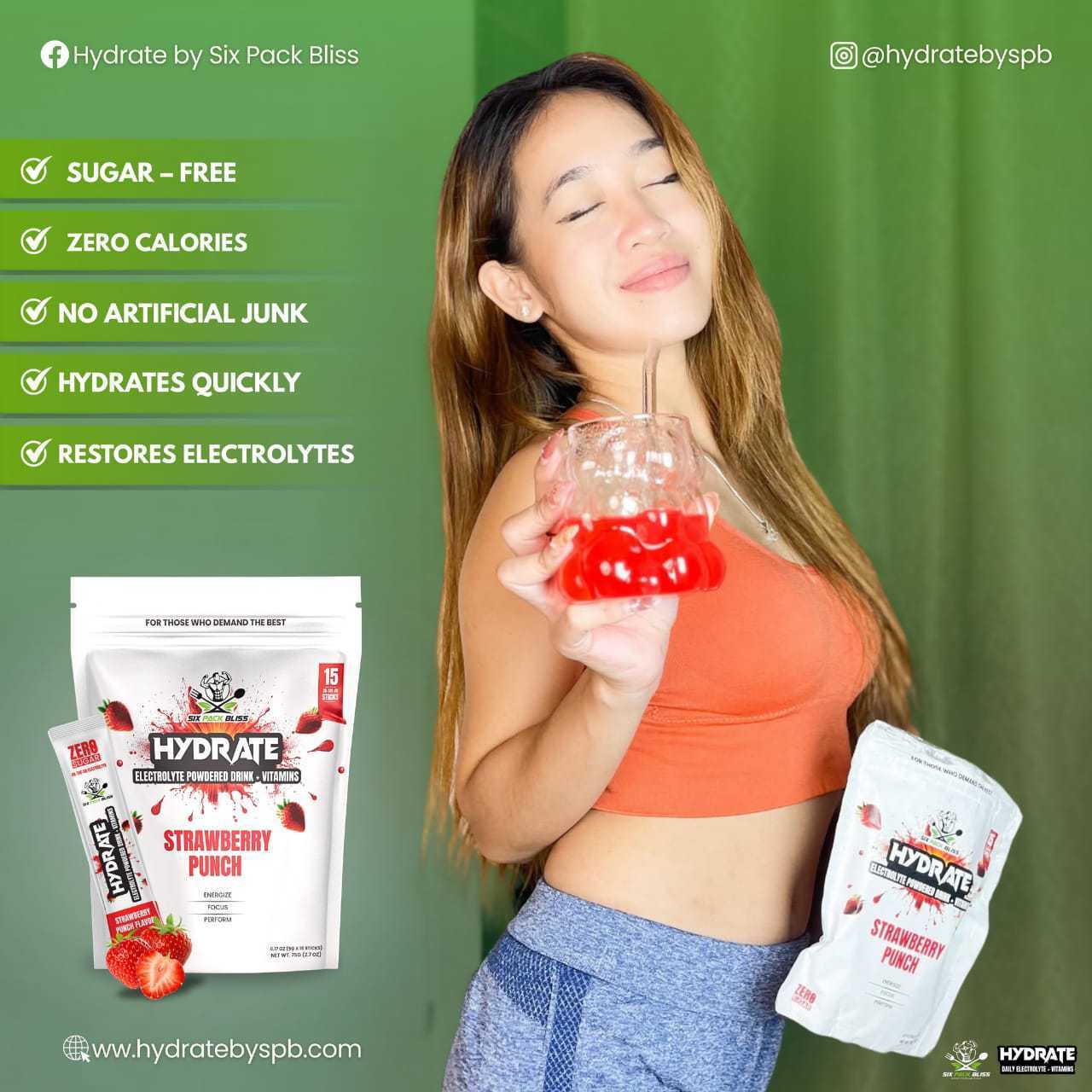 Hydrate by Six Pack Bliss (1 Pouch, 15 Servings)